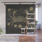Crab with Daisies Wall Mural Gallery Image 1