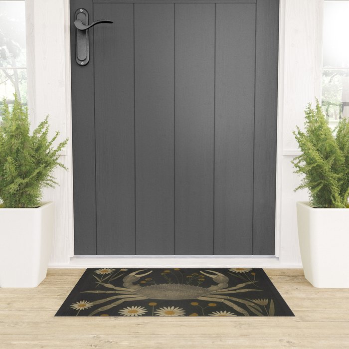 Crab with Daisies Welcome Mat Gallery Image 3