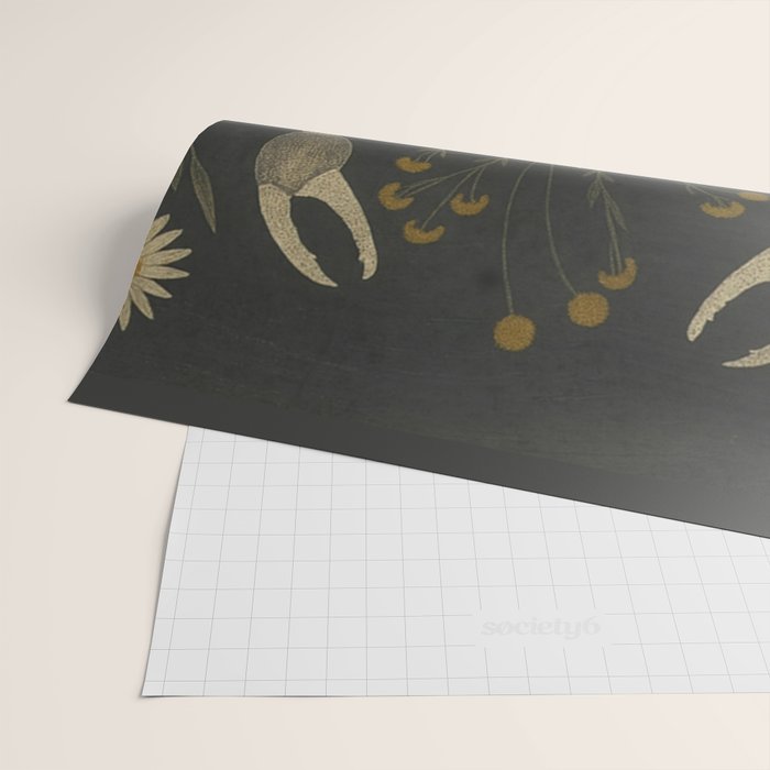 Crab with Daisies Wrapping Paper Gallery Image 2