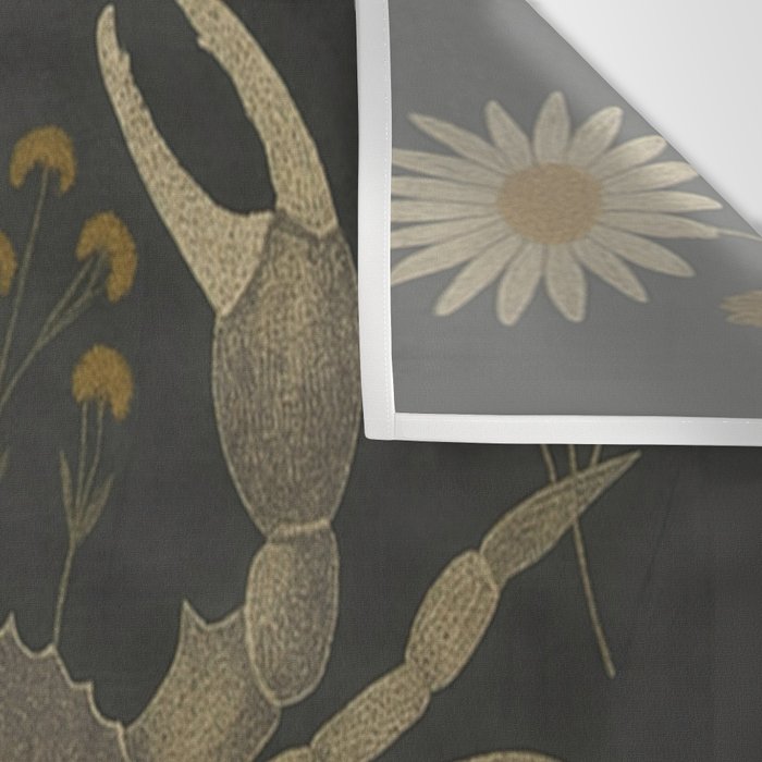 Crab with Daisies Wall Tapestry Gallery Image 3