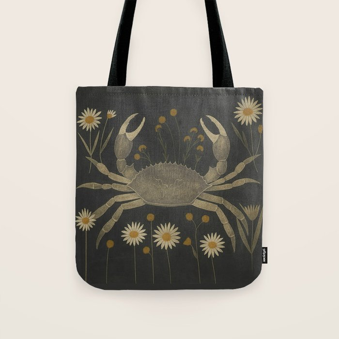 Crab with Daisies Tote Bag Gallery Image 1