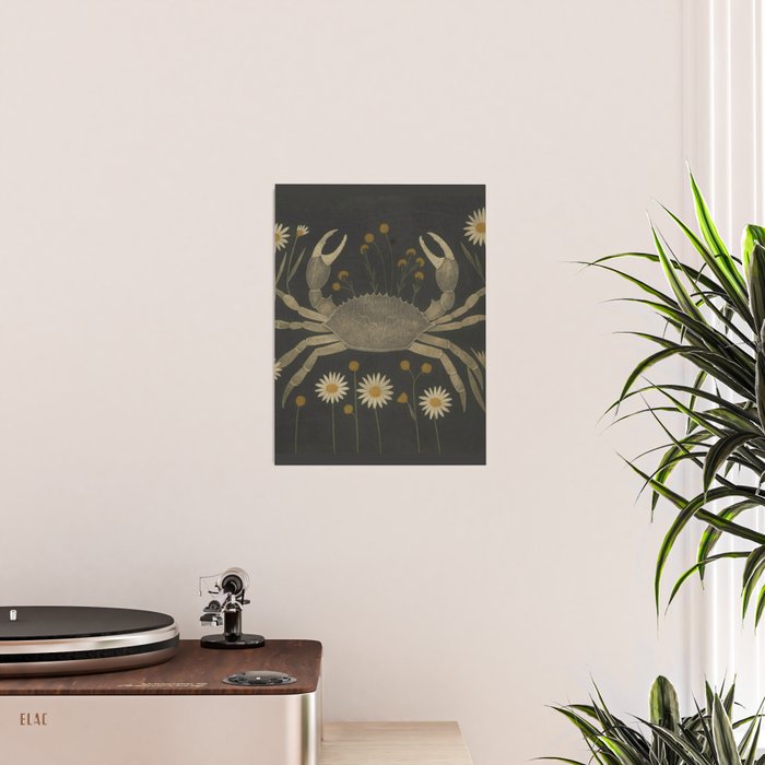 Crab with Daisies Poster Gallery Image 2