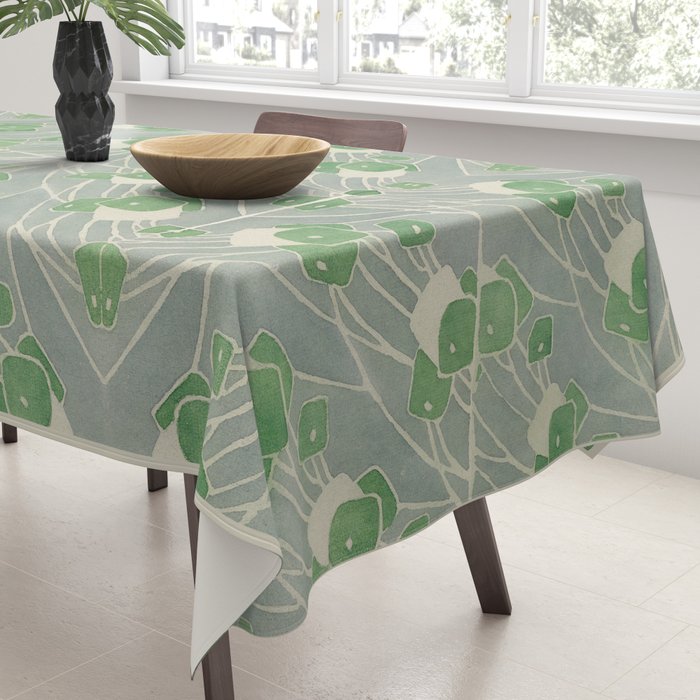 Green Geometric 1915 Hannah Borger Overbeck Tablecloth Gallery Image 3