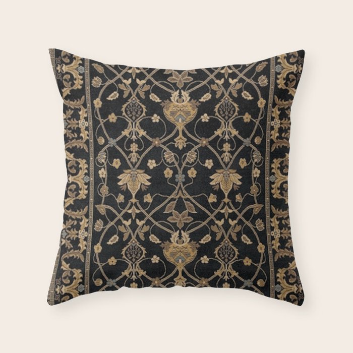 William Morris Antique Oriental Persian Floral Throw Pillow Gallery Image 1