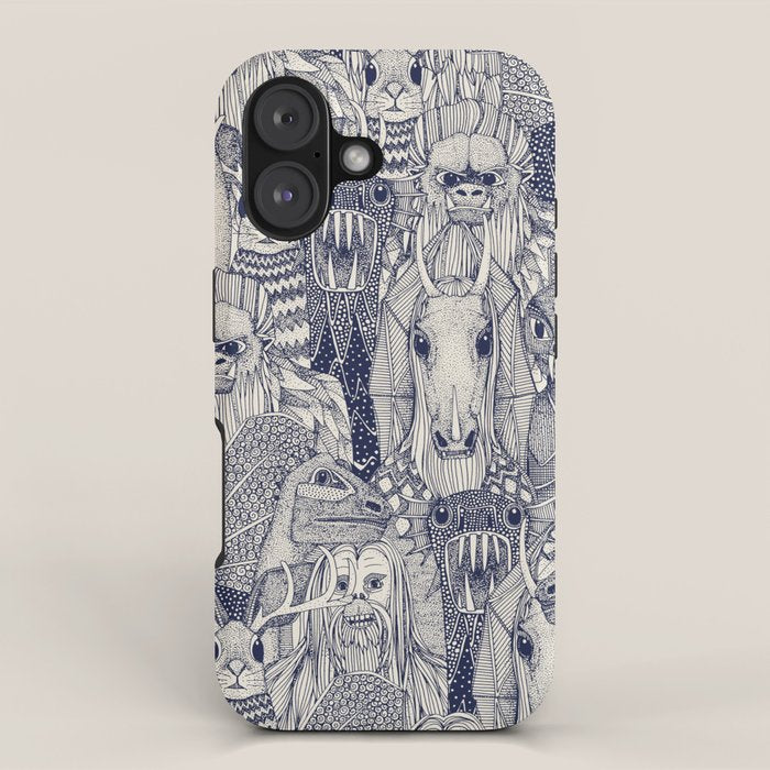 cryptid crowd blue off white iPhone Case Gallery Image 1