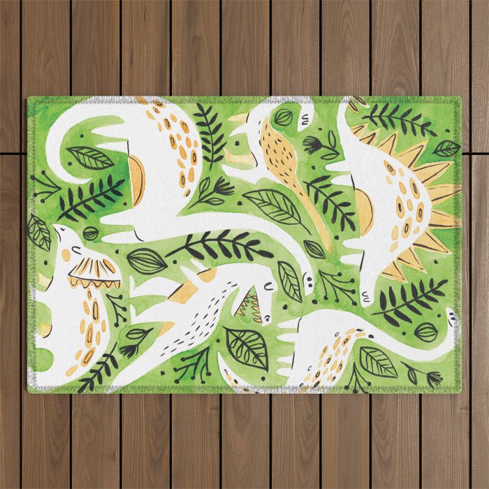 Dinosaur Forest Outdoor Rug Gallery Image 1