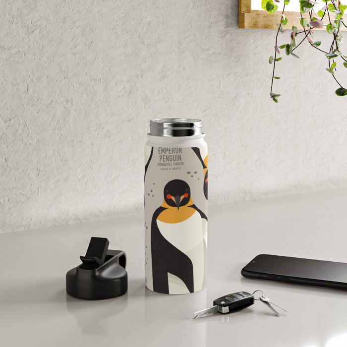 Emperor Penguin, Wildlife of Antarctica Water Bottle Gallery Image 4
