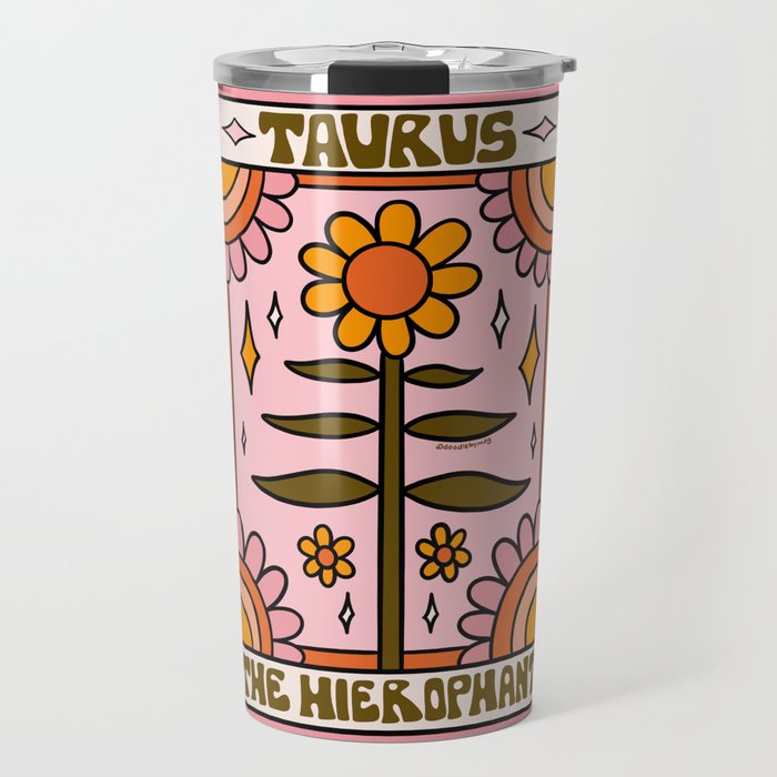 Taurus Tarot Card Travel Mug Gallery Image 1