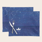 Zen sailing, ocean, stars Placemat Gallery Image 1