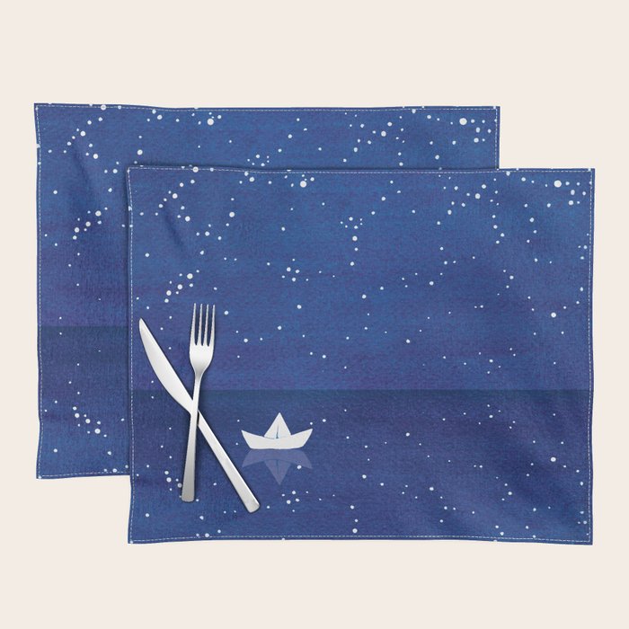 Zen sailing, ocean, stars Placemat Gallery Image 1