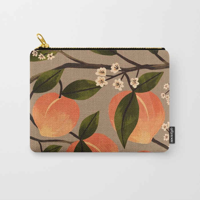 Peaches Botanical Art 2 Carry All Pouch Gallery Image 1