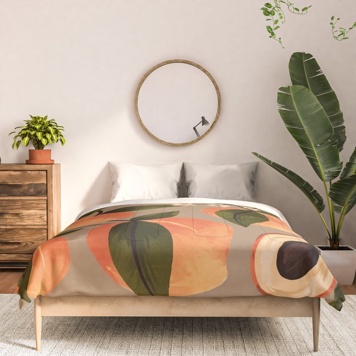 Peaches Botanical Art 2 Comforter Gallery Image 3