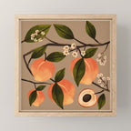 Peaches Botanical Art 2 Mini Art Print Gallery Image 1