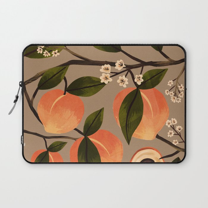 Peaches Botanical Art 2 Laptop Sleeve Gallery Image 1