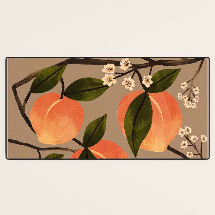 Peaches Botanical Art 2 Desk Mat Gallery Image 3