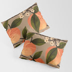 Peaches Botanical Art 2 Pillow Sham Gallery Image 3