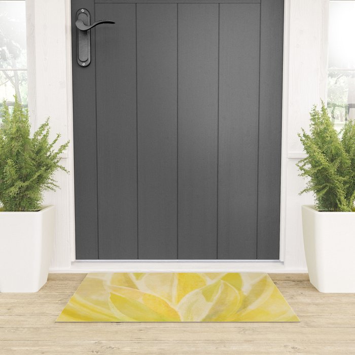 Golden Lotus Detail Welcome Mat Gallery Image 3