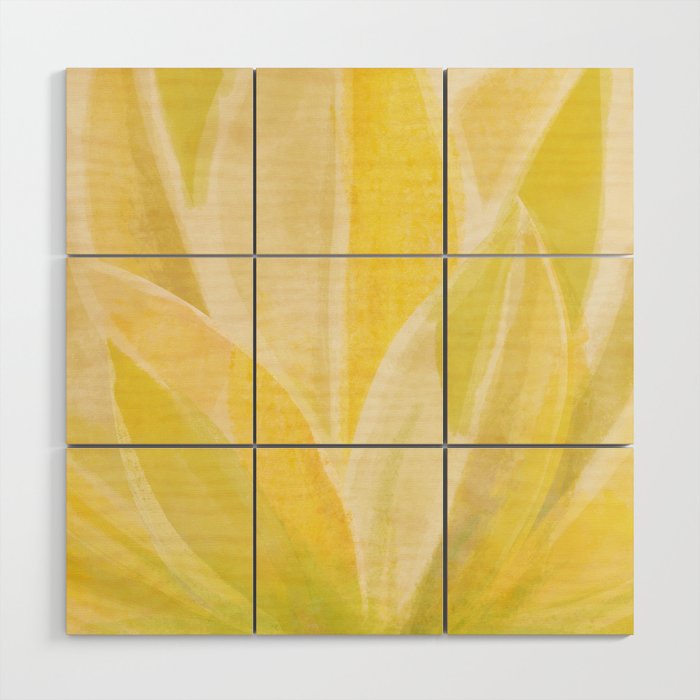 Golden Lotus Detail Wood Wall Art Gallery Image 1