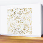 Elegant modern white faux gold floral Wall Mural Gallery Image 2