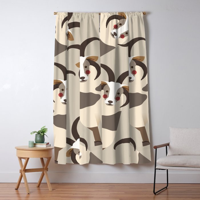 Jacob Sheep Animal Portrait Window Curtain Gallery Image 5
