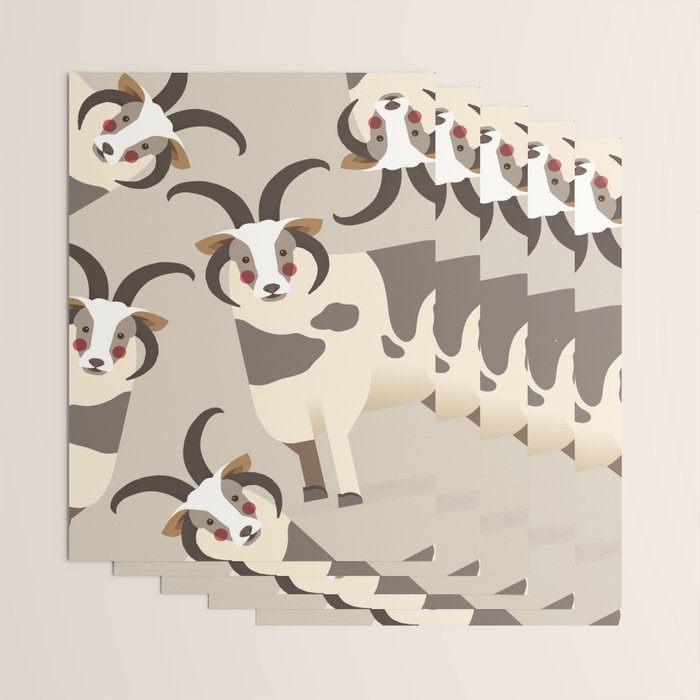 Jacob Sheep Animal Portrait Wrapping Paper Gallery Image 3