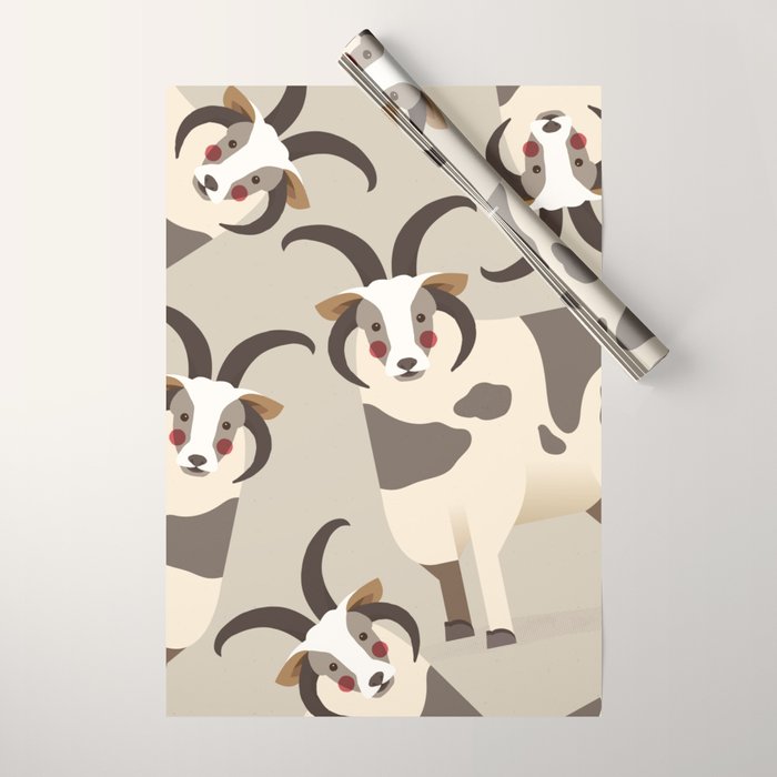 Jacob Sheep Animal Portrait Wrapping Paper Gallery Image 1