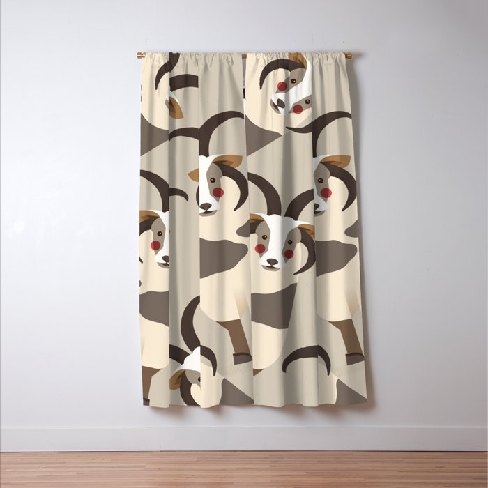 Jacob Sheep Animal Portrait Window Curtain Gallery Image 3