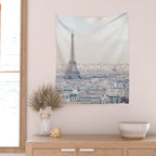 Paris Skyline, Eiffel Tower View, Travel Photography Wall Tapestry Gallery Image 2