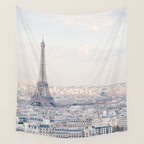 Paris Skyline, Eiffel Tower View, Travel Photography Wall Tapestry Gallery Image 4