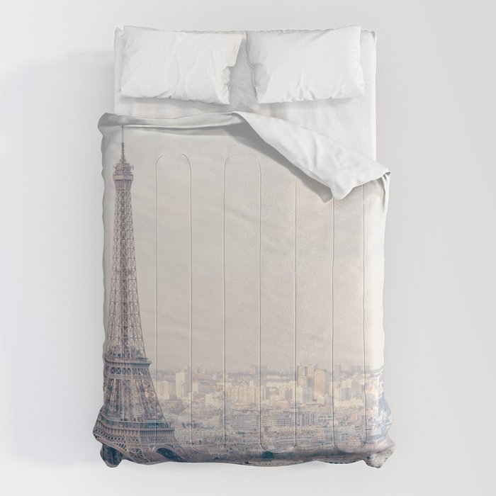 Paris Skyline, Eiffel Tower View, Travel Photography Comforter Gallery Image 6