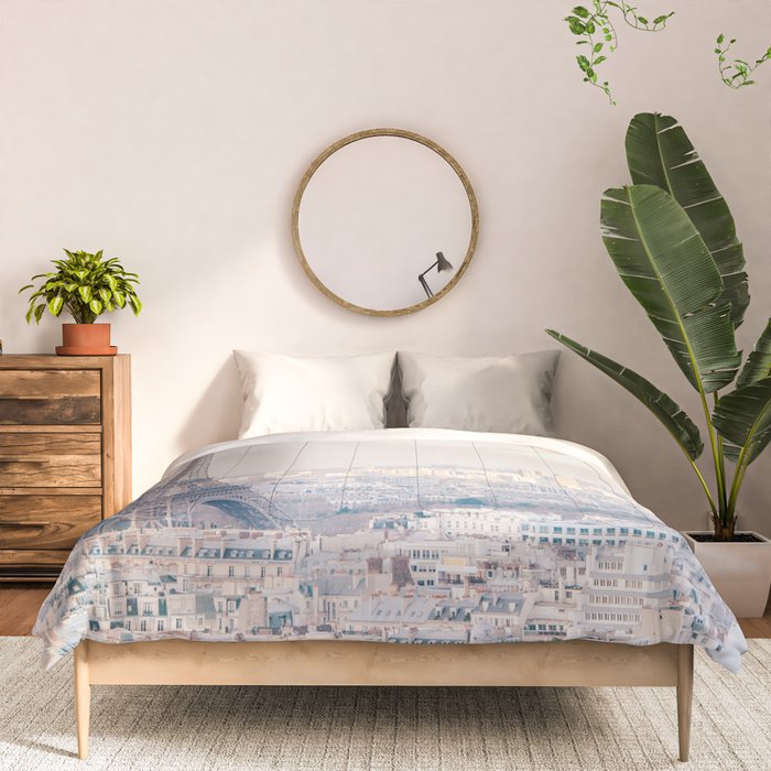 Paris Skyline, Eiffel Tower View, Travel Photography Comforter Gallery Image 3