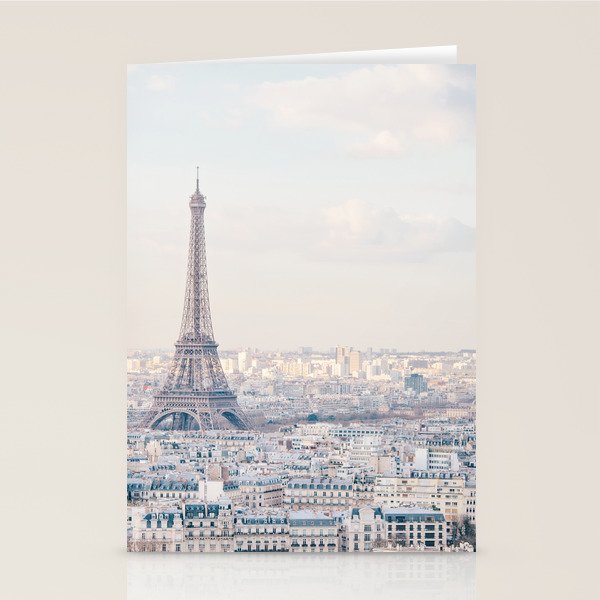 Paris Skyline, Eiffel Tower View, Travel Photography Stationery Card Gallery Image 1