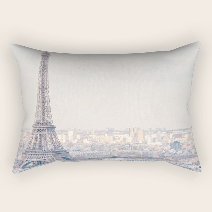 Paris Skyline, Eiffel Tower View, Travel Photography Rectangular Pillow Gallery Image 1