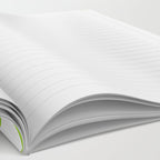 Retro Modern Liquid Swirl Abstract Pattern Bright Lime Green and White Notebook Gallery Image 2