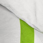 Retro Modern Liquid Swirl Abstract Pattern Bright Lime Green and White Comforter Gallery Image 4