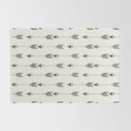 Vertical Arrow Patterns - Cream and Neutral Earth Tones Rug Gallery Image 2