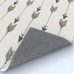 Vertical Arrow Patterns - Cream and Neutral Earth Tones Rug Gallery Image 4