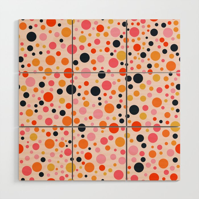 Bubbles: PATTERN 09 | The Peach Edition Wood Wall Art Gallery Image 1