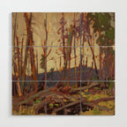 Tom Thomson Burnt Country, Evening 1914 Canadian Landscape Artist Wood Wall Art Gallery Image 1
