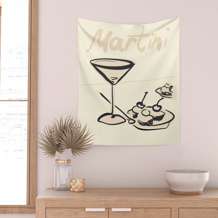 Martini 6 Wall Tapestry Gallery Image 2