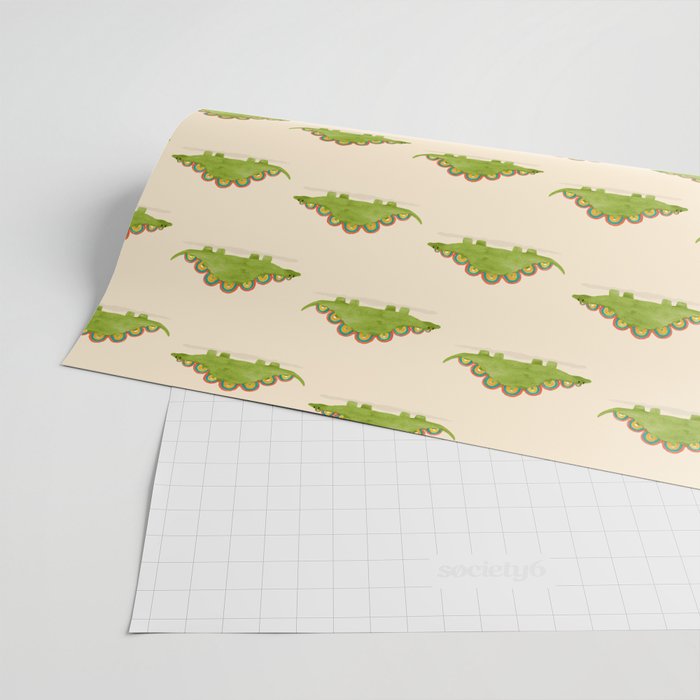 Rainbow colored dinosaur (stegosaurus) Wrapping Paper Gallery Image 2