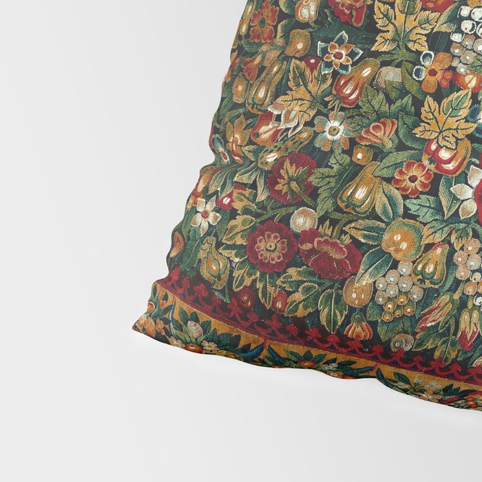 Medieval Unicorn Midnight Floral Garden Pillow Sham Gallery Image 4