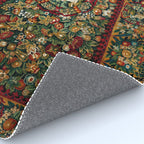Medieval Unicorn Midnight Floral Garden Rug Gallery Image 4