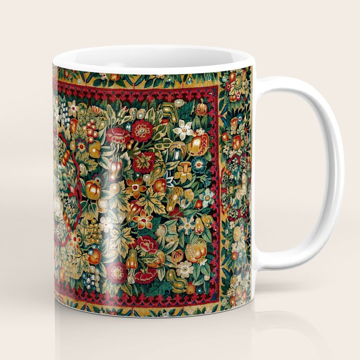 Medieval Unicorn Midnight Floral Garden Coffee Mug Gallery Image 1