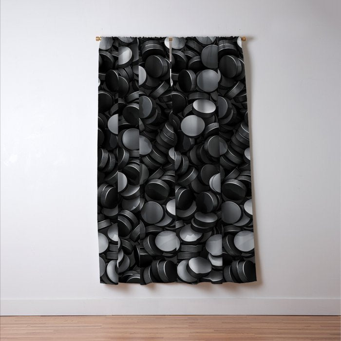 Hockey pucks Window Curtain Gallery Image 3
