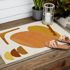Abstract Collage With Warm Shapes Outdoor Rug Gallery Image 2