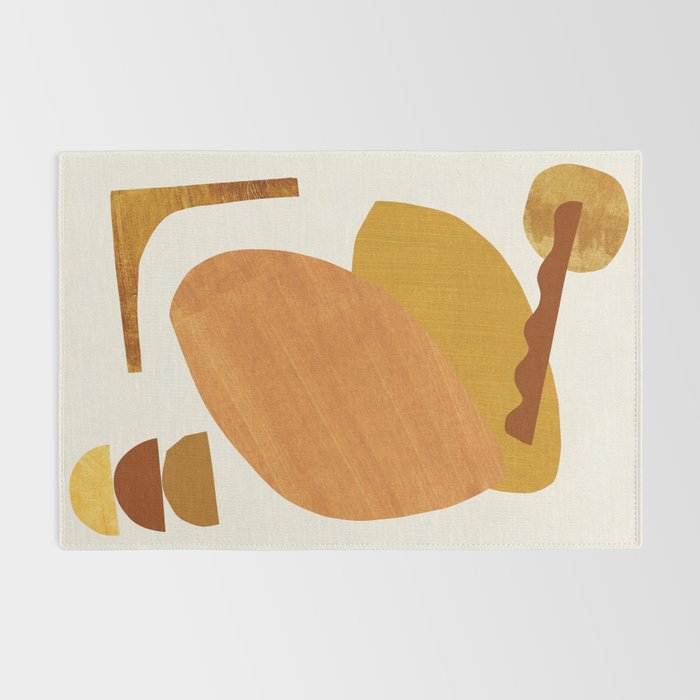 Abstract Collage With Warm Shapes Rug Gallery Image 2