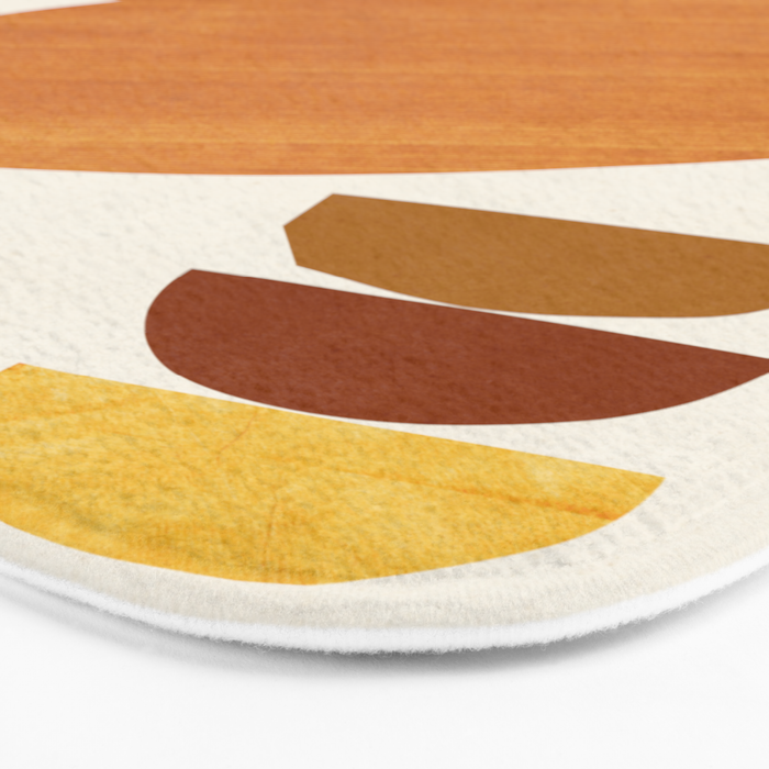 Abstract Collage With Warm Shapes Bath Mat Gallery Image 3