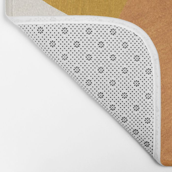 Abstract Collage With Warm Shapes Bath Mat Gallery Image 2