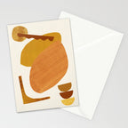 Abstract Collage With Warm Shapes Stationery Card Gallery Image 2